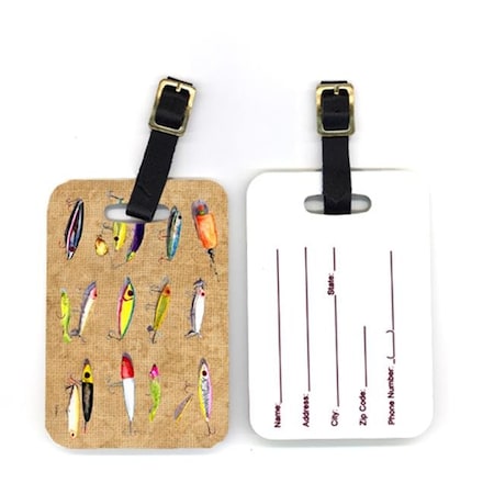 Carolines Treasures Carolines Treasures 8796BT 4 x 2.75 in. Pair of Fishing Lures Luggage Tag 8796BT